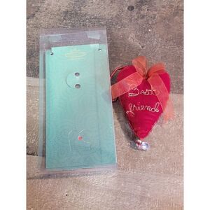 Hallmark fabric beads 2002 bestfriends ornament xmas decor